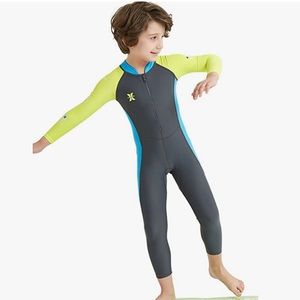 NWT Kids Rashguard Wetsuit One Piece Long Sleeve Swimsuit UPF 50 + Size L XL